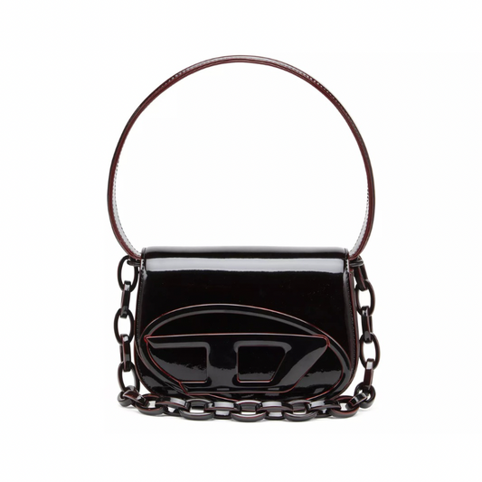 Diesel 1DR Liquid PU Shoulder Bag | Blood Black