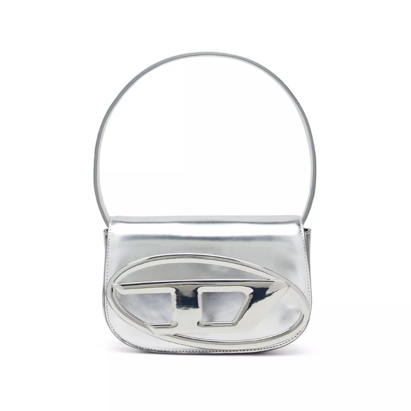 Diesel 1DR Leather Shoulder Bag | Silver