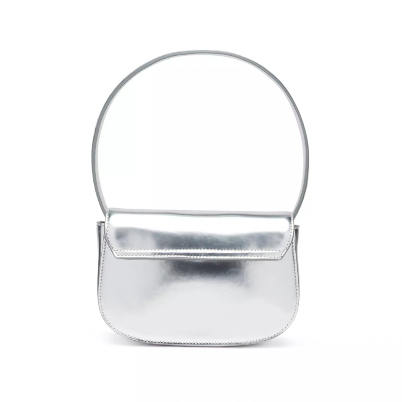 Diesel 1DR Leather Shoulder Bag | Silver