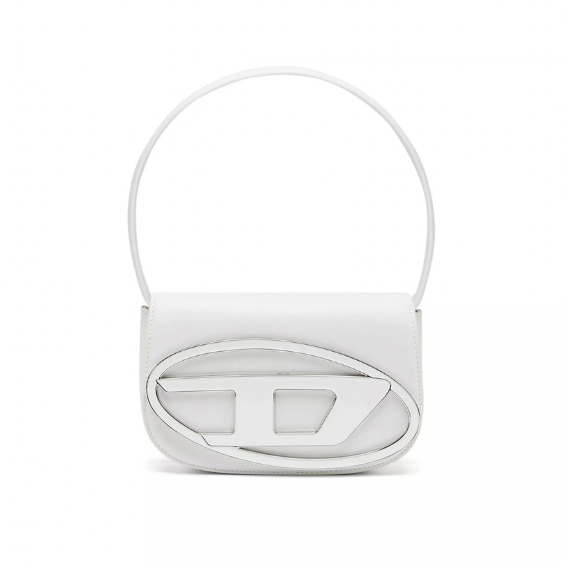 Diesel 1DR Leather Shoulder Bag | White