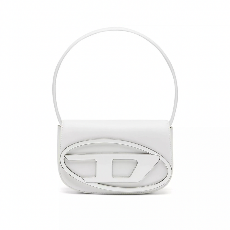 Diesel 1DR Leather Shoulder Bag | White
