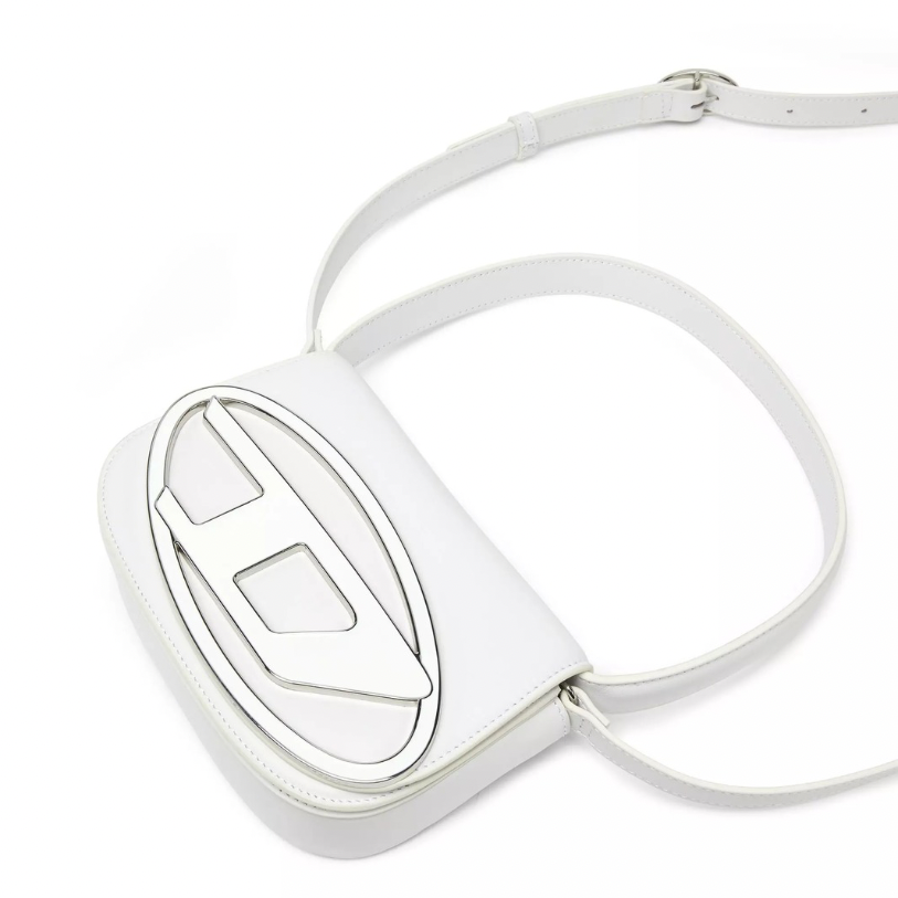 Diesel 1DR Leather Shoulder Bag | White