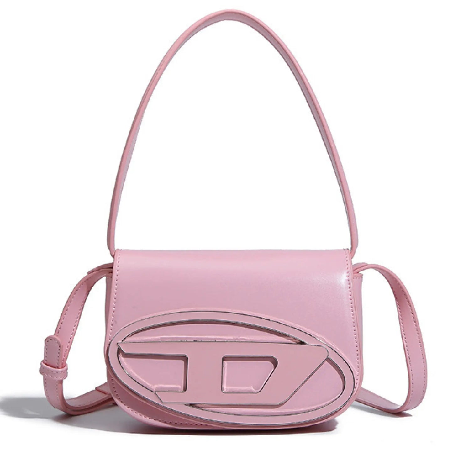 Diesel 1DR Leather Shoulder Bag | Nude Pink